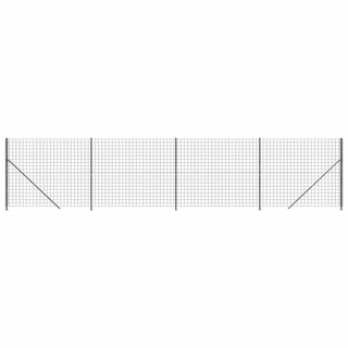 Wire Mesh Fence with Flange Anthracite 1.6x10 m - Giant Lobelia