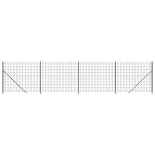 Wire Mesh Fence with Flange Anthracite 1.8x10 m - Giant Lobelia