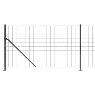 Wire Mesh Fence with Flange Anthracite 0.8x25 m - Giant Lobelia