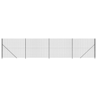 Wire Mesh Fence with Flange Anthracite 1.4x10 m - Giant Lobelia