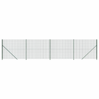 Wire Mesh Fence with Flange Green 1.4x10 m - Giant Lobelia