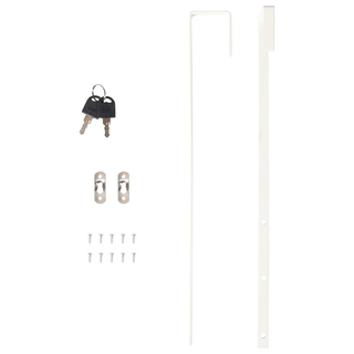 Mirror Jewellery Cabinet Wall Mounted White 30x8.5x67 cm - Giant Lobelia