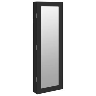 Mirror Jewellery Cabinet Wall Mounted Black 30x8.5x90 cm - Giant Lobelia