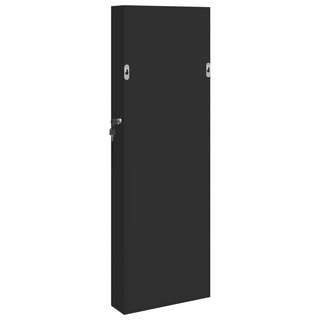 Mirror Jewellery Cabinet Wall Mounted Black 30x8.5x90 cm - Giant Lobelia