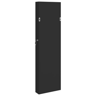 Mirror Jewellery Cabinet Wall Mounted Black 30x8.5x106 cm - Giant Lobelia