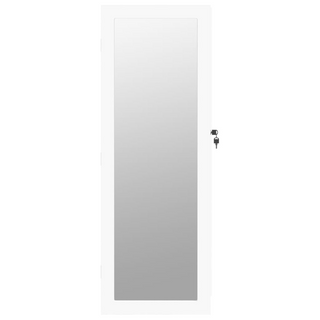 Mirror Jewellery Cabinet Wall Mounted White 37.5x10x106 cm - Giant Lobelia