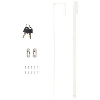 Mirror Jewellery Cabinet Wall Mounted White 37.5x10x90 cm - Giant Lobelia