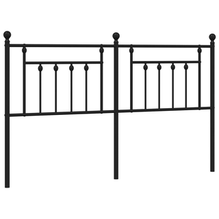 Metal Headboard Black 160 cm - Giant Lobelia