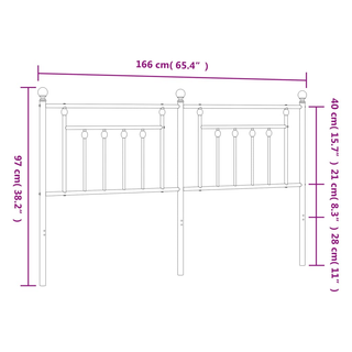 Metal Headboard Black 160 cm - Giant Lobelia