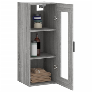 Wall Mounted Cabinet Grey Sonoma 34.5x34x90 cm - Giant Lobelia