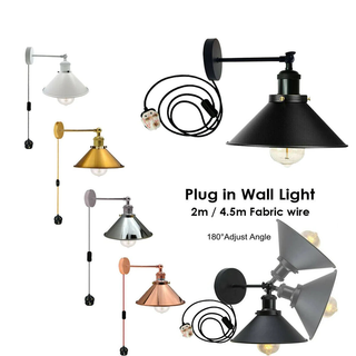 E27 Wall Light Porch Lamp Vintage Industrial Indoor Plug In Wall Light Sconce~2224 - Giant Lobelia