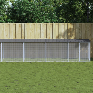 Chicken Cage with Roof Anthracite 1003x98x90 cm Galvanised Steel - Giant Lobelia