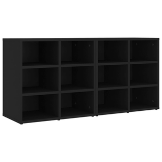 vidaXL Shoe Cabinets 2 pcs Black 52.5x30x50 cm - Giant Lobelia