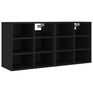 vidaXL Shoe Cabinets 2 pcs Black 52.5x30x50 cm - Giant Lobelia