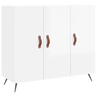 vidaXL Sideboard High Gloss White 90x34x80 cm Engineered Wood - Giant Lobelia