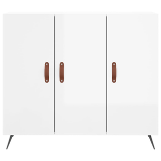 vidaXL Sideboard High Gloss White 90x34x80 cm Engineered Wood - Giant Lobelia