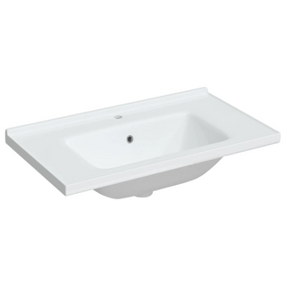 Bathroom Sink White 81x48x19.5 cm Rectangular Ceramic - Giant Lobelia