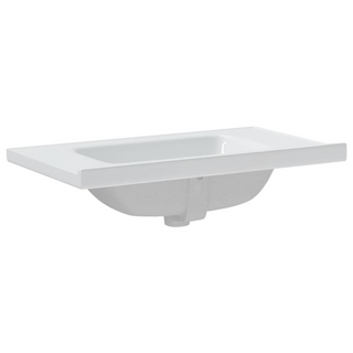 Bathroom Sink White 81x48x19.5 cm Rectangular Ceramic - Giant Lobelia