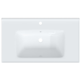 Bathroom Sink White 81x48x19.5 cm Rectangular Ceramic - Giant Lobelia