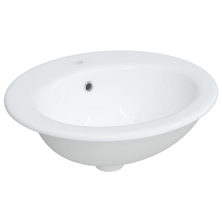 Bathroom Sink White 52x46x20 cm Oval Ceramic - Giant Lobelia