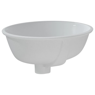 Bathroom Sink White 33x29x16.5 cm Oval Ceramic - Giant Lobelia