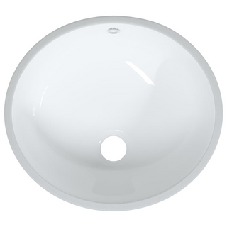 Bathroom Sink White 33x29x16.5 cm Oval Ceramic - Giant Lobelia