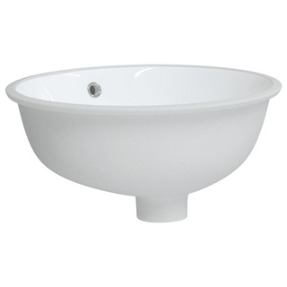 Bathroom Sink White 38.5x33.5x19 cm Oval Ceramic - Giant Lobelia