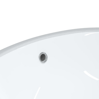 Bathroom Sink White 38.5x33.5x19 cm Oval Ceramic - Giant Lobelia