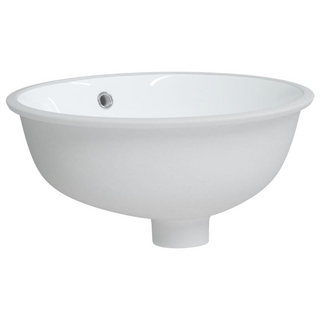 Bathroom Sink White 37x31x17.5 cm Oval Ceramic - Giant Lobelia