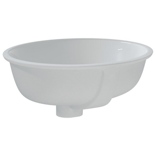 Bathroom Sink White 37x31x17.5 cm Oval Ceramic - Giant Lobelia