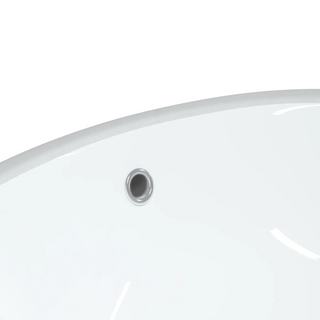 Bathroom Sink White 37x31x17.5 cm Oval Ceramic - Giant Lobelia