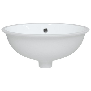 Bathroom Sink White 43x35x19 cm Oval Ceramic - Giant Lobelia