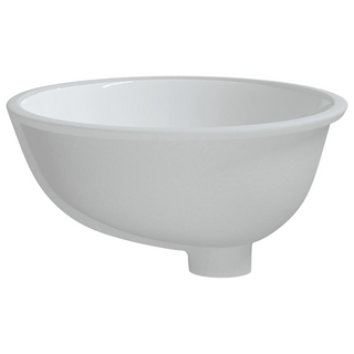 Bathroom Sink White 43x35x19 cm Oval Ceramic - Giant Lobelia