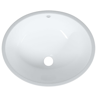 Bathroom Sink White 43x35x19 cm Oval Ceramic - Giant Lobelia