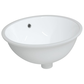 Bathroom Sink White 47x39x21 cm Oval Ceramic - Giant Lobelia