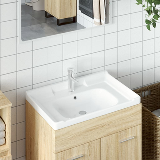 Bathroom Sink White 71x48x23 cm Rectangular Ceramic - Giant Lobelia