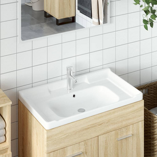 Bathroom Sink White 81x48x23 cm Rectangular Ceramic - Giant Lobelia