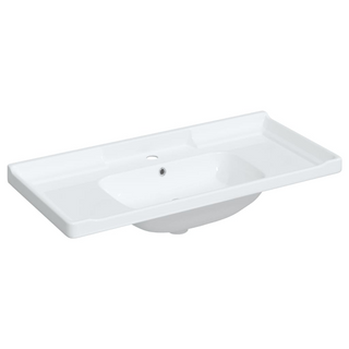 Bathroom Sink White 100x48x23 cm Rectangular Ceramic - Giant Lobelia