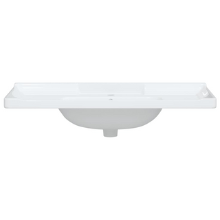 Bathroom Sink White 100x48x23 cm Rectangular Ceramic - Giant Lobelia