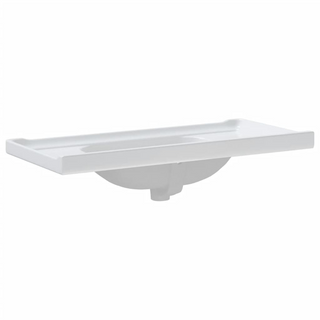 Bathroom Sink White 100x48x23 cm Rectangular Ceramic - Giant Lobelia