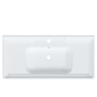 Bathroom Sink White 100x48x23 cm Rectangular Ceramic - Giant Lobelia