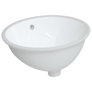Bathroom Sink White 49x40.5x21 cm Oval Ceramic - Giant Lobelia