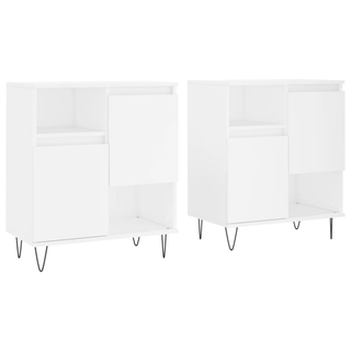 vidaXL Sideboards 2 pcs White Engineered Wood - Giant Lobelia