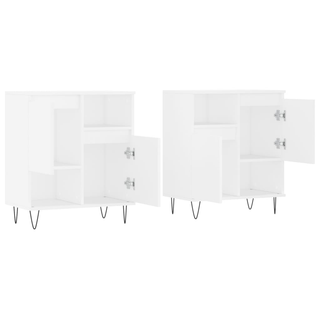 vidaXL Sideboards 2 pcs White Engineered Wood - Giant Lobelia