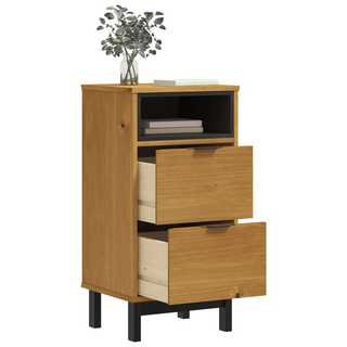 Bedside Cabinet "FLAM" 40x35x80 cm Solid Wood Pine - Giant Lobelia