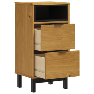 Bedside Cabinet "FLAM" 40x35x80 cm Solid Wood Pine - Giant Lobelia