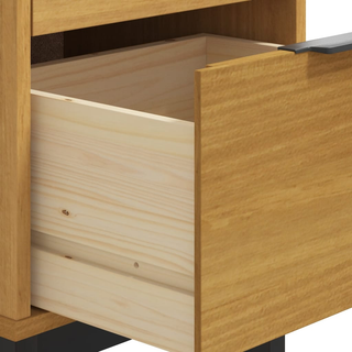 Bedside Cabinet "FLAM" 40x35x80 cm Solid Wood Pine - Giant Lobelia