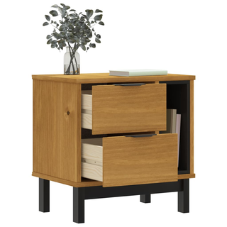 Bedside Cabinet "FLAM" 49x35x50 cm Solid Wood Pine - Giant Lobelia