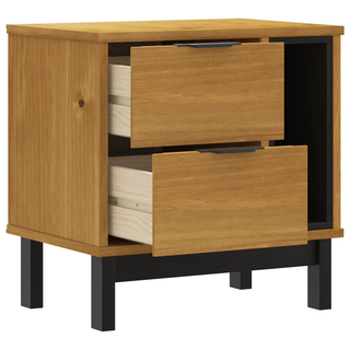 Bedside Cabinet "FLAM" 49x35x50 cm Solid Wood Pine - Giant Lobelia