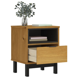 Bedside Cabinet "FLAM" 40x35x50 cm Solid Wood Pine - Giant Lobelia